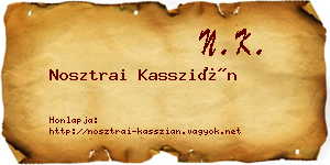 Nosztrai Kasszián névjegykártya